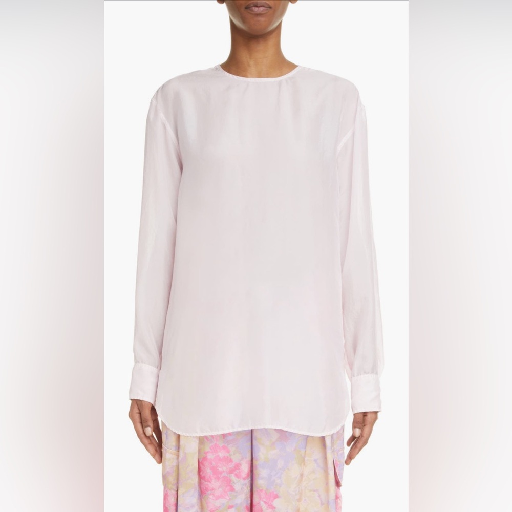 DRIES VAN NOTEN Chado overdyed silk BLOUSE TUNIC TOP